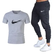 Summer Hot Sale Men's Sets T Shirts+pants Two Pieces Sets Casual Tracksuit Male 2019 Casual Tshirt Gyms Fitness trousers men Summer Hot Sale Men's Sets T Shirts+pants Two Pieces Sets Casual Tracksuit Male 2019 Casual Tshirt Gyms Fitness trousers men