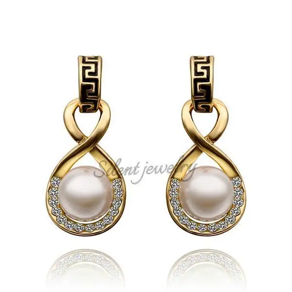 Free Shipping Saudi Style Newest 18k Gold Jewelry Whole China Free Shipping Saudi Style Newest 18k Gold Jewelry Whole China Tops Design Solid Earring Exquisite Freshwater Pearl In Stud Earrings From