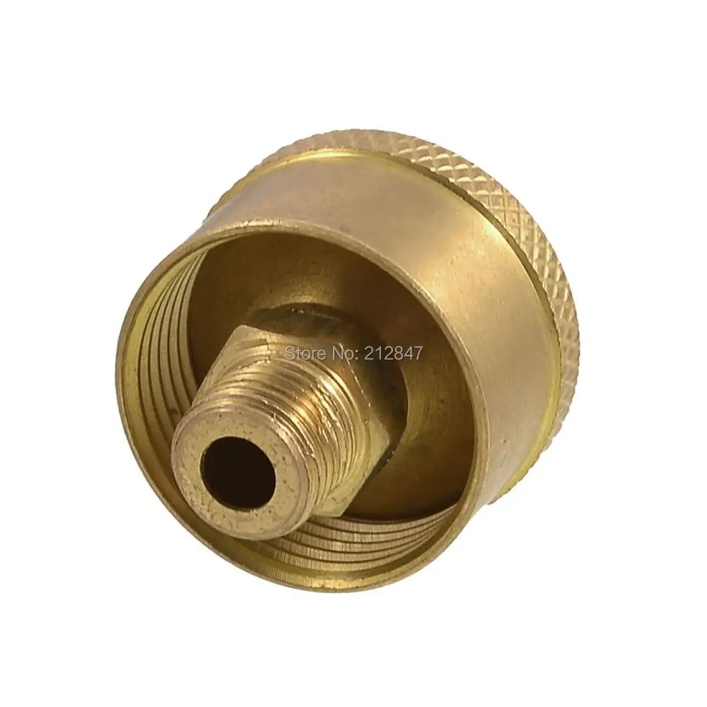 Machine Part 1/8" PT Thread Spring Cap Grease Oil Cup Gold Tone 