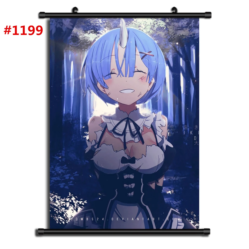 Re Zero Hajimeru Isekai Seikatsu Аниме Манга настенный плакат свиток AB - Цвет: 1199