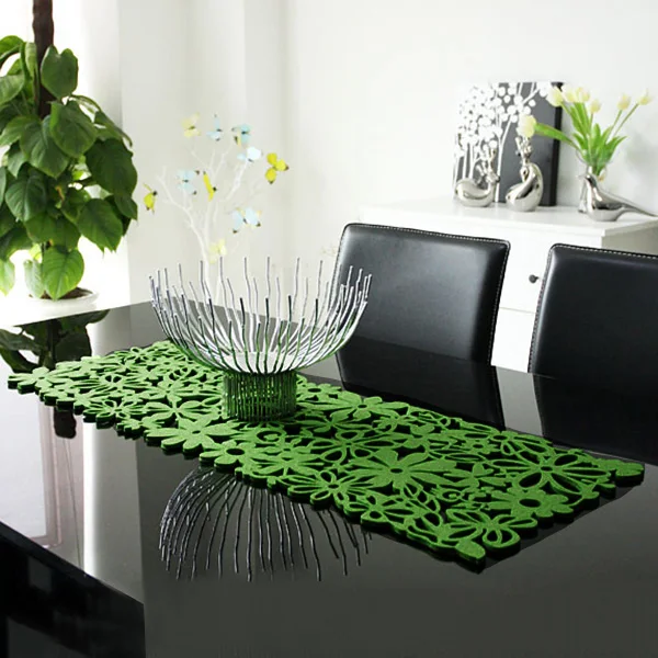 

Felt Fabric Table Runners Modern Hollow Out Table Runner Home Decoration TV Cabinet Table Runners for Wedding