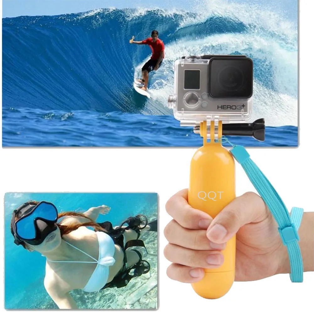QQT for GoPro Accessories kit 3 way Selfie stick