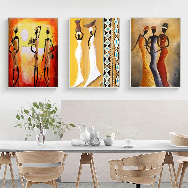 Vintage Wall Art Canvas Painting Abstract Home Decoration Poster African Woman For Living Room Decor Print Picture No Frame | Дом и сад