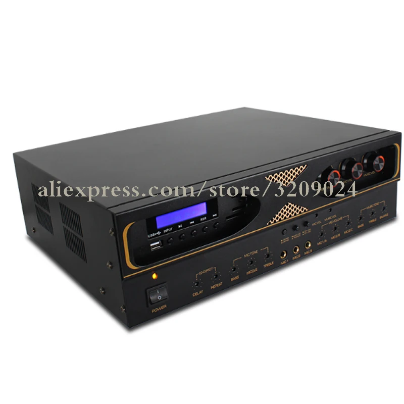 Card Package Amplifier 500W*500W Dual Reverb