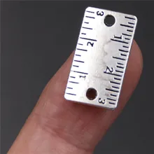 

20pcs Silver Plated millimeters ruler charm alloy connector for bracelets DIY jewelry charm makings accessories A386