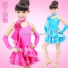 Новое поступление Rhinestone Алмазный Цветочные жужжальца неравный Бальные Латинской сальсы платье для Для женщин девочек Танцы