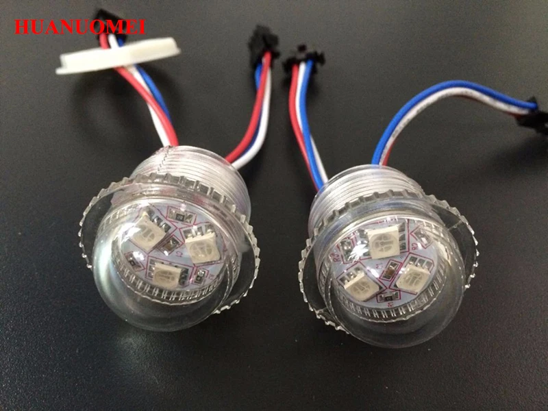 (50pcs/lot) 26mm 3LEDs UCS1903 LED Pixel Module Light,3pcs 5050 SMD RGB LED digital rgb module,Waterproof IP67,Transparent cover