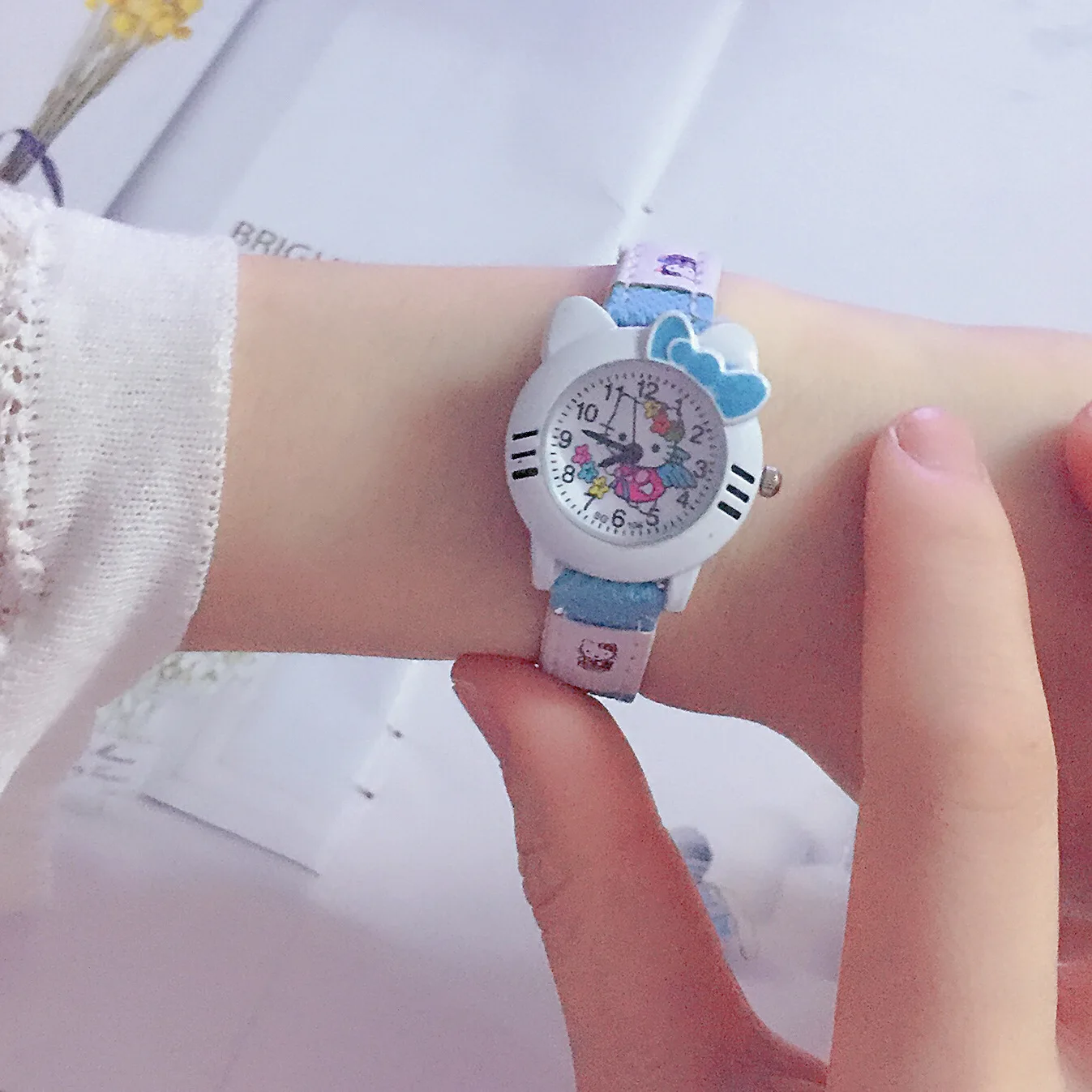 

Hot Selling Watch Cute Negro Watch Children Cartoon Watch Fashion Female Wrist Watch a Generation of Fat Relogio Feminino
