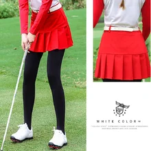 Женская юбка, спортивная одежда для гольфа, Женская плиссированная мини-юбка с подкладкой, безопасная застежка-молния, юбка-брюки, короткая одежда для тенниса, Новинка