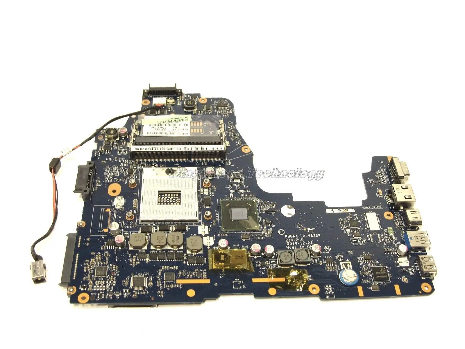 

Laptop Motherboard For Toshiba Satellite A660 A665 PHQAA LA-6832P K000125630 HM65 Rev 2.0 integrated graphics card