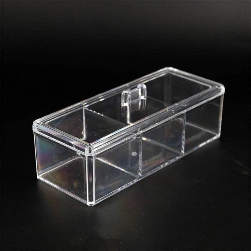 2 Слои Cuboids прозрачный многофункциональный ящик для хранения Съемная Комбинации макияж ящик-Органайзер