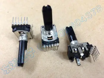 

5pcs Japanese NOBLE type RK12 potentiometer 6 feet with midpoint 66Z104DZ axis long 23mm..