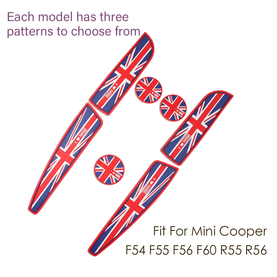 1 компл., наклейки для салона автомобиля для Mini Coopers Countryman Clubman F60 F55 F54 F56 R55 R56, коврик для двери, Противоскользящий коврик