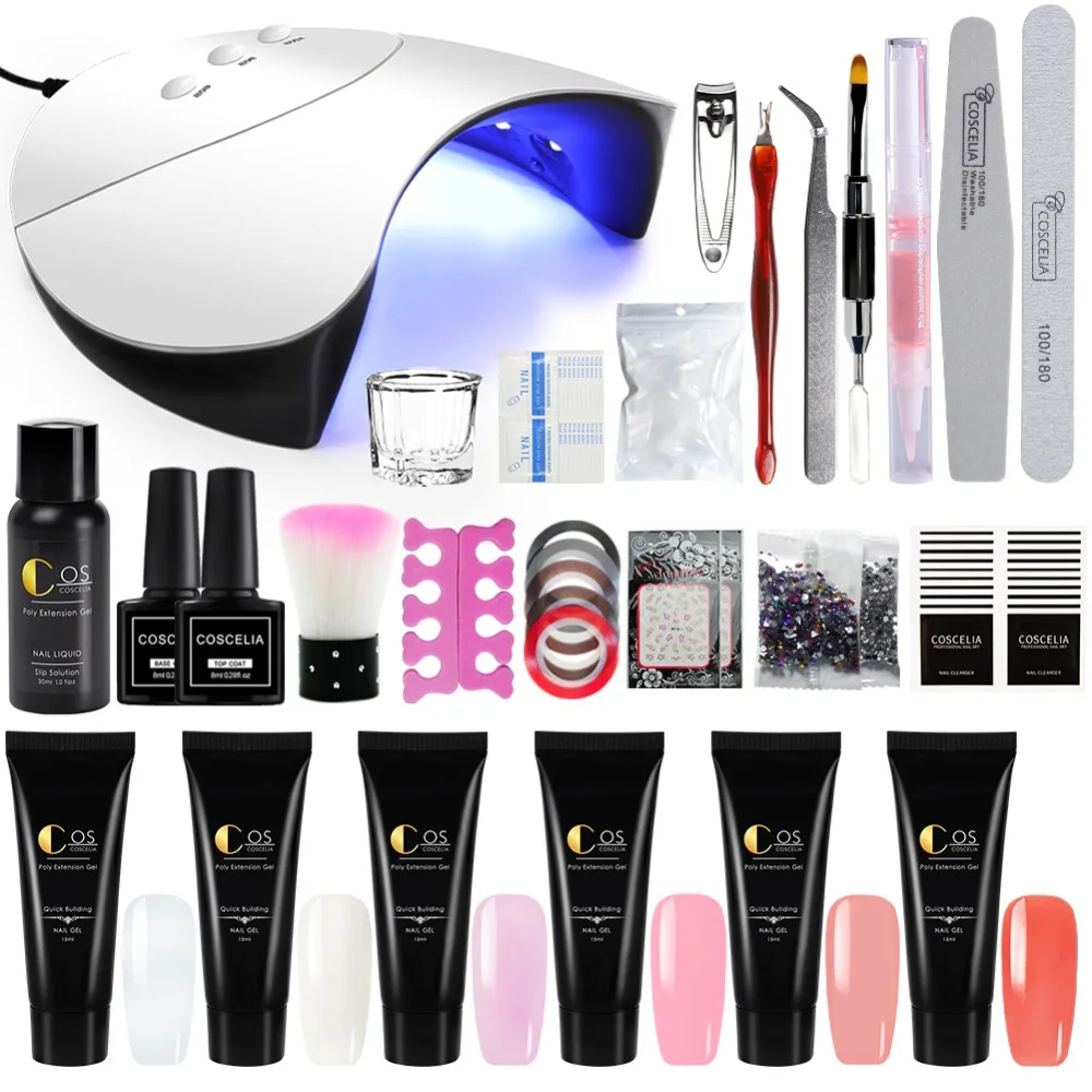 COSCELIA 36W Nail LED UV Lamp Curing Nail Poly Gel Polish Nail Manicure