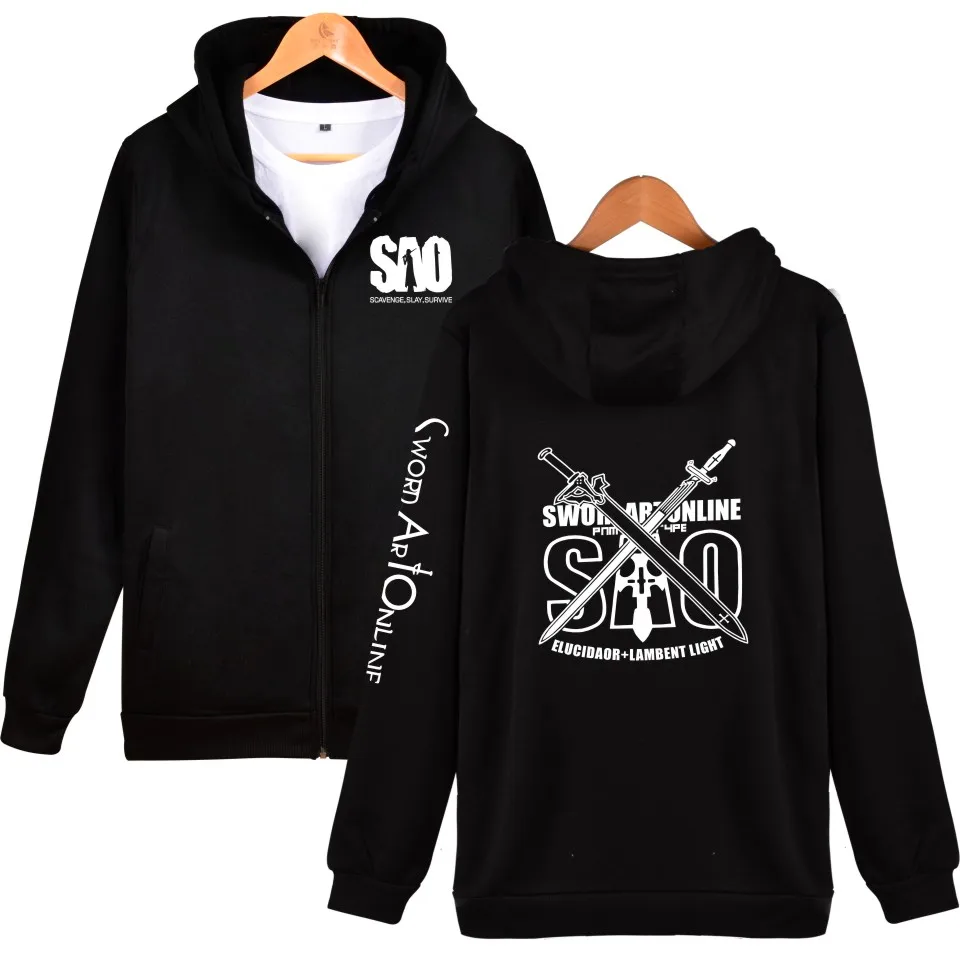 Sword Art Online Cartoon Hooded Hoodies Men Zipper Classic Japan Anime Mens Hoodies And Sweatshirts Fashion Funny Zipper Clothes Sword Art Online Cartoon Hooded Hoodies Men Zipper Classic Japan Anime Mens Hoodies And Sweatshirts Fashion Funny Zipper Clothes