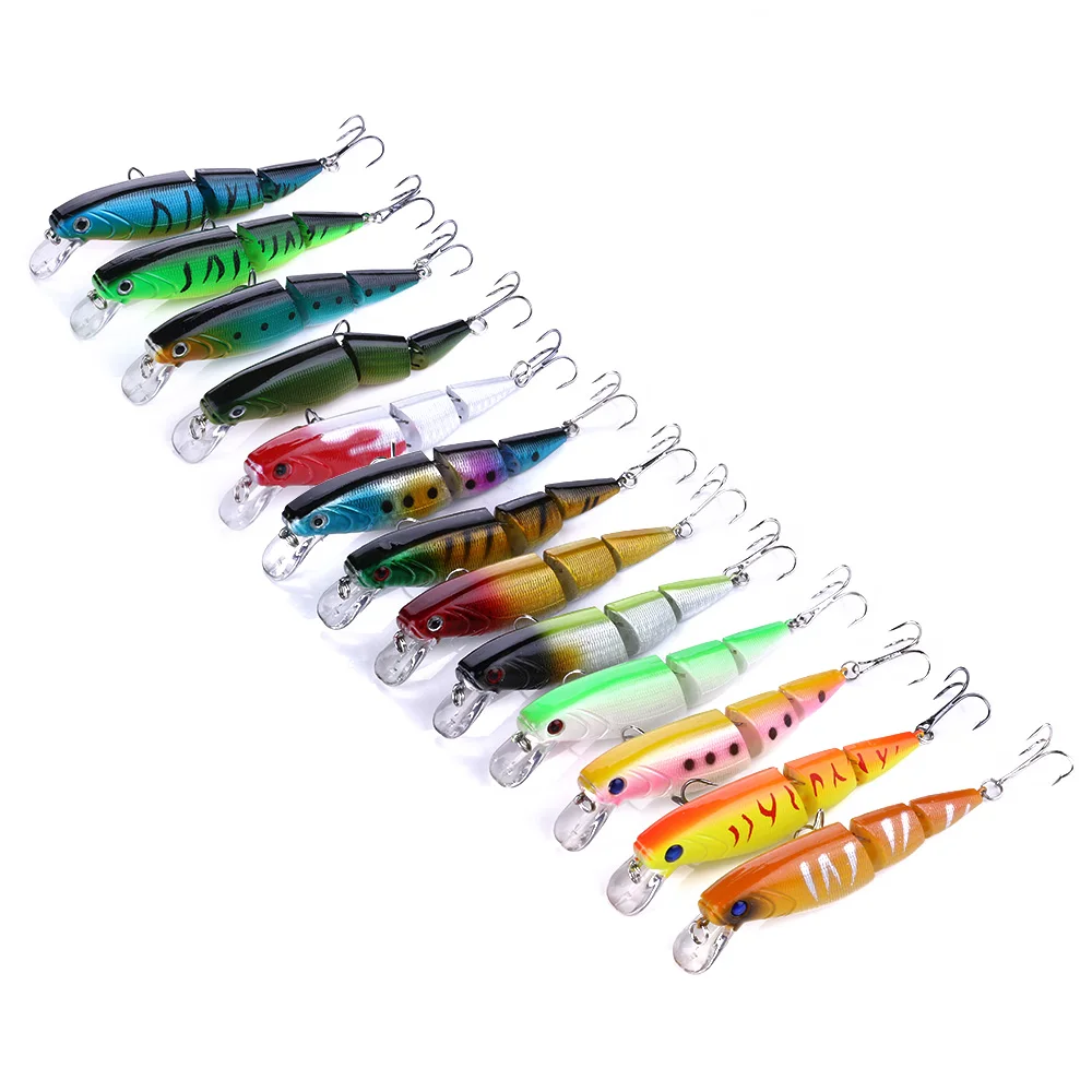 

HENGJIA 1PCS Jointed Fishing lure 10.5CM/15G Minnow plastic artificial wobbler Jerk Bait