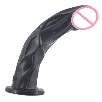 FAAK Curved dildo suction cup adult sex products deep texture anal dildo butt plug sex toys masturbation sex shop flirting toy 5