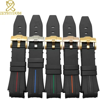 

Silicone Rubber watch strap bracelet wristband sport watch band 20mm watchband 21mm for mens watches wristwatches belt pin clasp