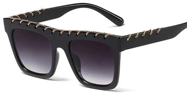 YDO большие солнцезащитные очки Для женщин квадратных солнцезащитные очки бренда класса «Люкс» Винтаж очки за Размеры d Солнцезащитные очки Модные оттенки UV400 - Цвет линз: C1