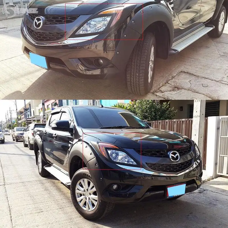 Автомобильные аксессуары матовый черный налобный фонарь для Mazda BT-50 2012