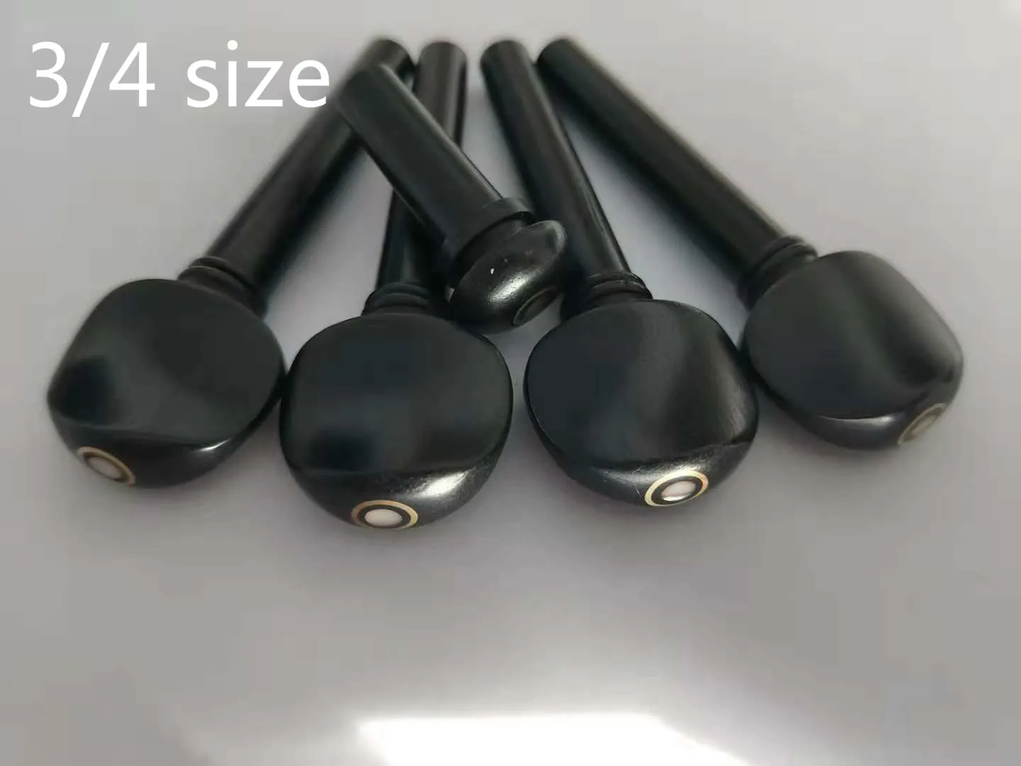 

4 PCs Violin Pegs and 1 PC End Pin Ebony Pegs Black Color From 1/4 1/2 3/4 To 4/4 Size