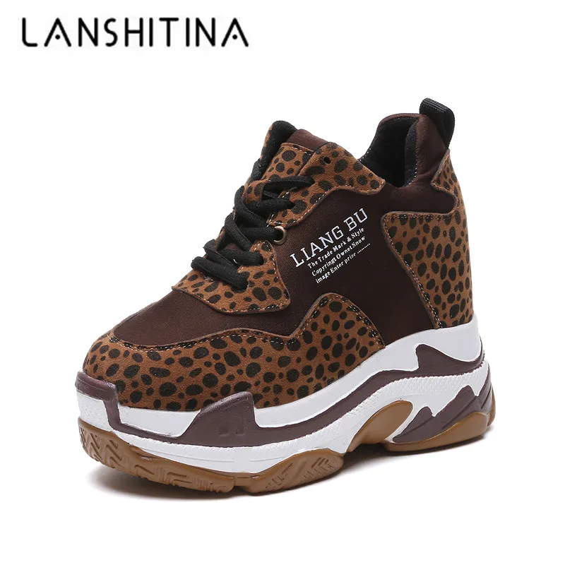 

2018 Women Winter Ankle Boots Wedge Platform Sneakers Woman Boots 11CM Height Increaseing High Top Shoes Autumn Botas Feminina