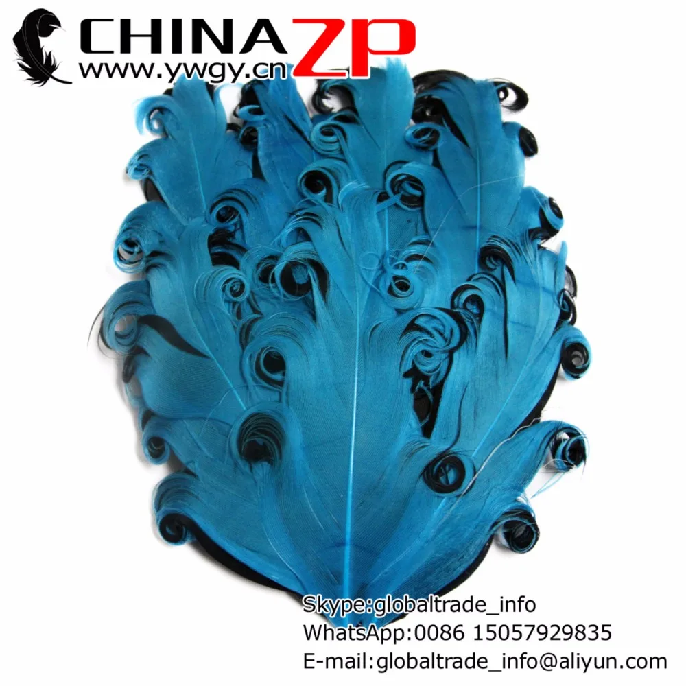 

Leading Supplier CHINAZP Factory 50pcs/lot Pretty Jade and Black Curly Nagorie Pad Headband Decoration Goose Feathers