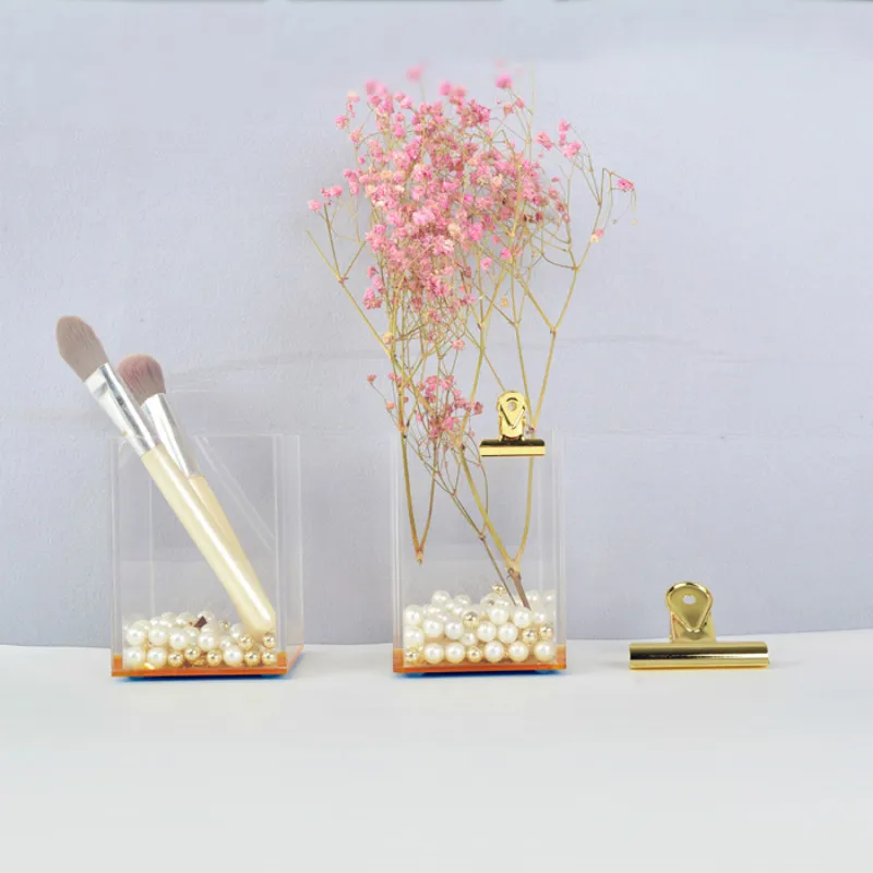 Buy New Acrylic Transparent Pen Holder Makeup Box