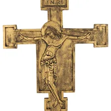 11 дюймов смолы распятие католической смолы Иисуса Христа на INRI Крест стены распятие античная отделка дома Часовня украшения