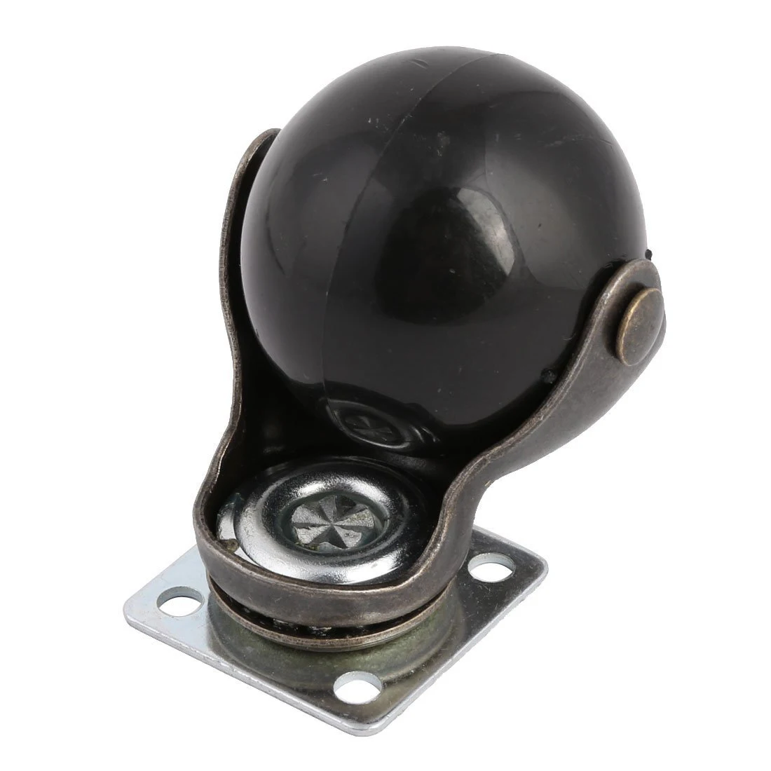 

EWS-4 Pack PP copper Tone Swivel Plate Rounded 2 Inch Ball Casters Wheel 30Kg 66Lbs Load Capacity Black Metal for Office Dining