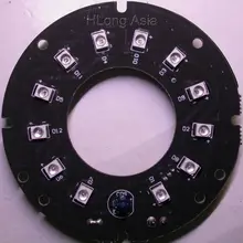 Чистый инфракрасный 12x ИК светодиодный щит для камер видеонаблюдения ночного видения(диаметр 53 мм