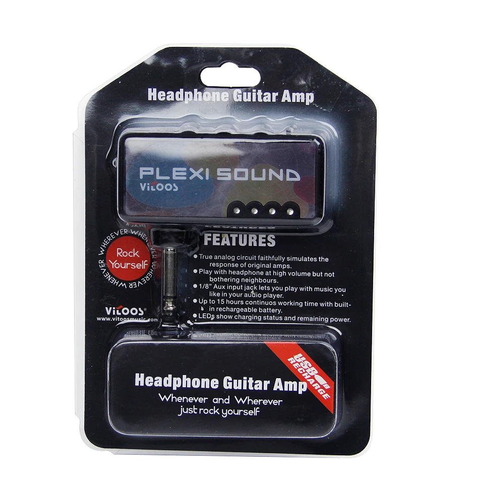 Vitoos PLEXI SOUND Guitar Headphone Amp With Built in rechargeable battery