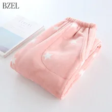 BZEL, плотные Фланелевые домашние штаны, новые женские пижамные штаны для сна, длинные пижамные штаны, повседневная женская пижама, женские брюки, пижамные штаны