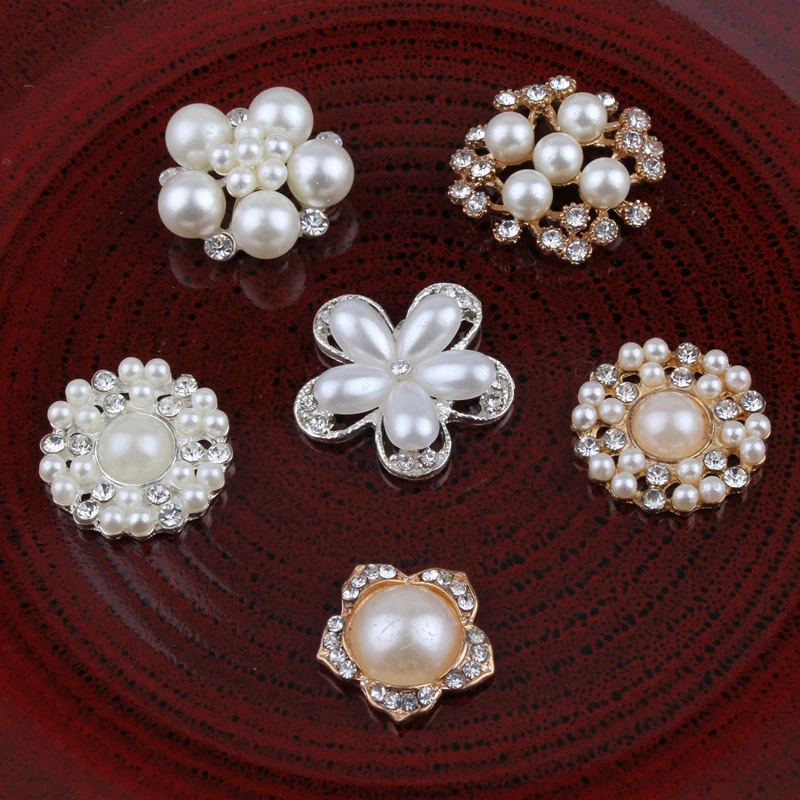 10 шт. декоративные пуговицы с жемчугом|rhinestone buttons|flower rhinestone buttonsdecorative buttons |