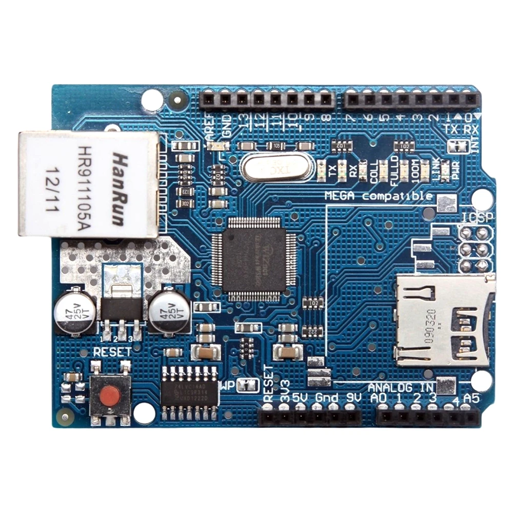 Ethernet для Arduino R3+ W5100 щит LAN сетевой модуль Плата R3 ATMega328 16U2