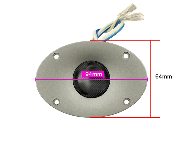 GHXAMP 2 шт 93 мм твитер динамик с сетчатой крышкой 8ohm титановая пленка овальная тройной громкоговоритель для мордант-короткий MS1BT-6R8