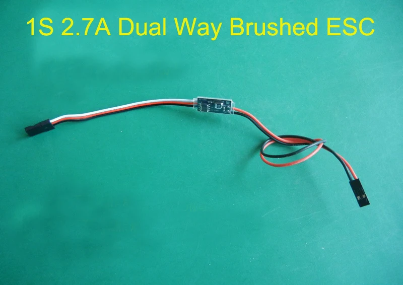 

2.7A 1S Dual Way Brush ESC 3.3-6V Micro Electronic Speed Controller with Overheat/Out of Control Protection for DIY Model Cars