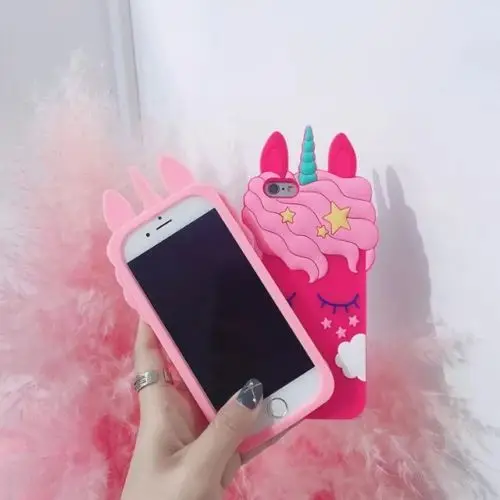 Для iPhone SE 5 5S 5c Горячая 3D милый мультяшный мягкий силиконовый задняя крышка-чехол для телефона симпатичный Единорог противоударный новейший...