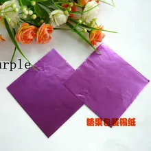 400 шт. в партии Романтический Фиолетовый упаковка для шоколада Алюминий Фольга Бумага выпечки для конфет от китайского производителя(шоколад), блистерная упаковка коробка