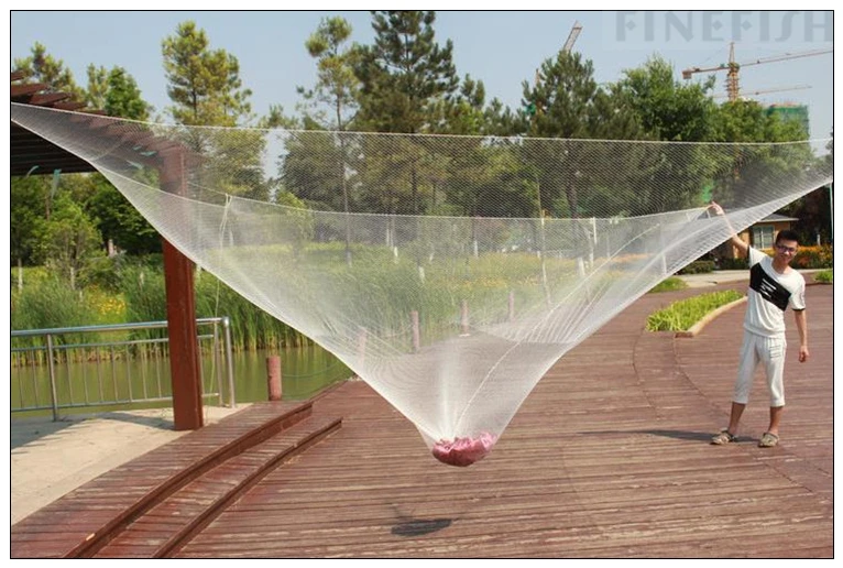

Finefish nylon line Moving Small mesh fishing net carried automatic lobster catch fishing net manual pick cast net