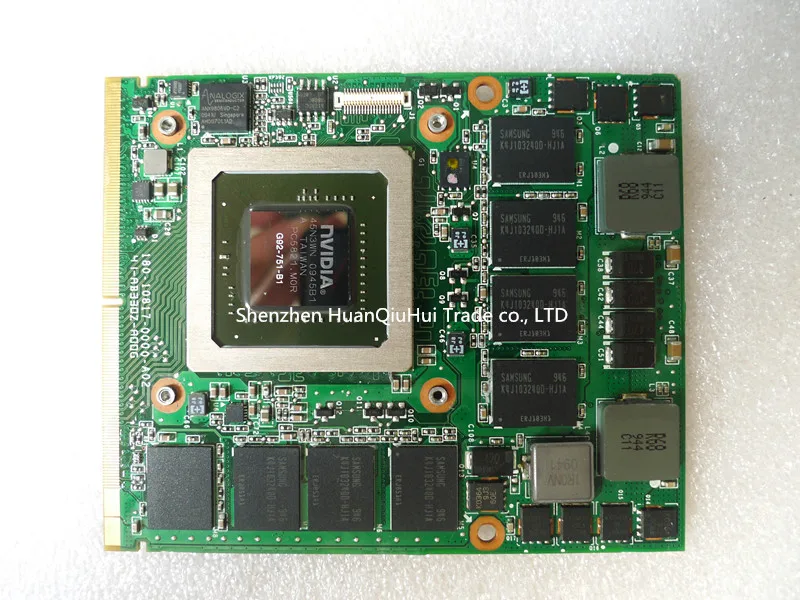  Wholesales GTX 260M GTX260M 1GB WDXVH G92-751-B1 P/N: 0WDXVH 96RJ4 VGA Video Card for Dell Alienware M15x M17x R1 laptop 