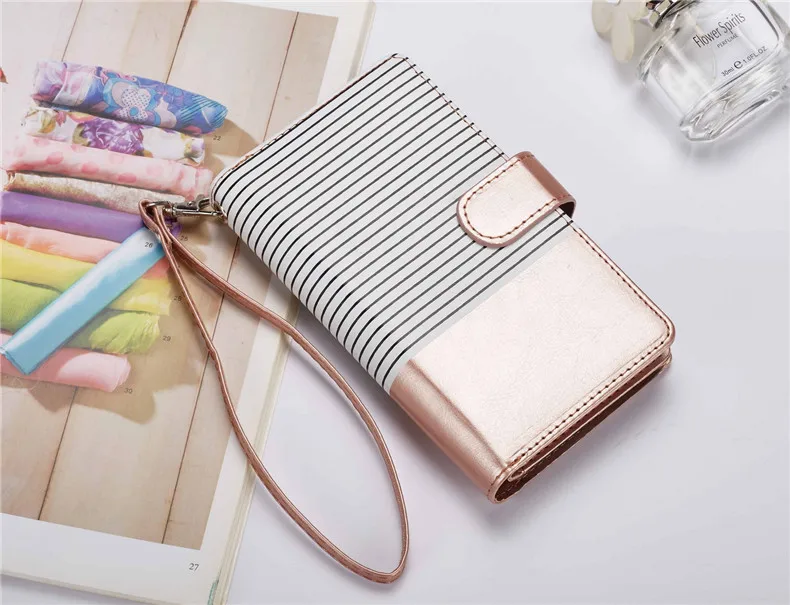 iPhone X Strip Handbag Wallet Case (14)