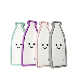 Лидер продаж Детские Прорезыватель бутылки молока Форма зубные кольца для детей натуральный силикон игрушки органических безопасных