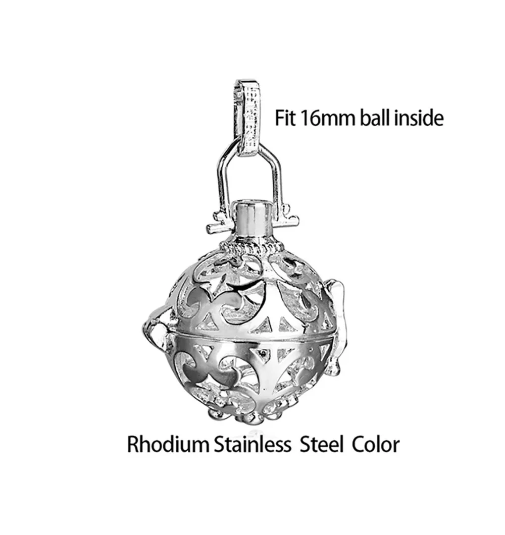 1 шт. полый клетка Филигрань Мяч коробка диффузор ожерелье медальон Подвески для DIY духи эфирные масла ювелирных изделий