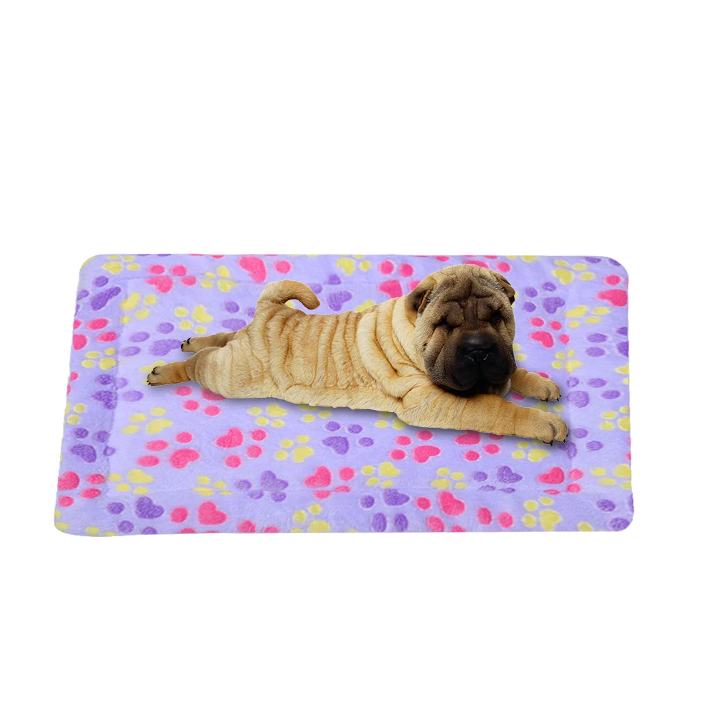 Постельные Матрасы для собак мягкое Фланелевое теплое одеяло для сна покрывало на кровать коврик для маленьких средних собак кошек