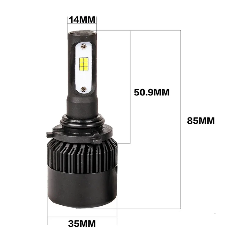 CN360 S2 N2 2 шт. H4 H7 H11 9006 9005 светодиодный CSP чип авто фары 8000LM 6000K лампы авто фары 12 в 36 Вт турбо вентилятор