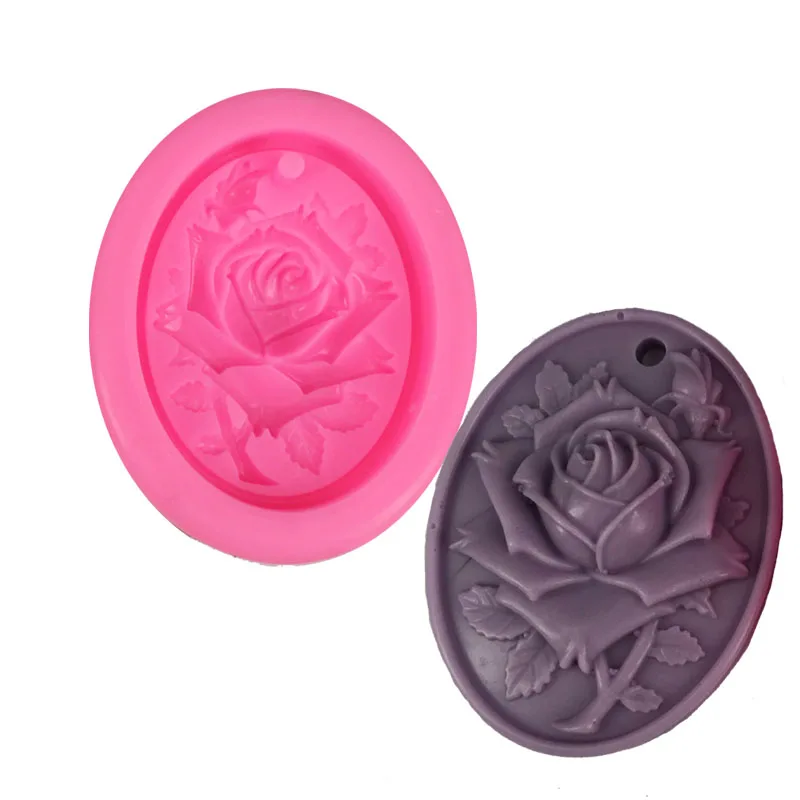 

Rose Aromatherapy Wax Tablets Molds Silicone Soap Clay Mold DIY Cake Decor Chocolate Candy Cookie Mould Kitchen Baking Tool