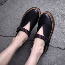 Artdiya/оригинальная женская обувь с закрытым носком на толстой подошве; коллекция года; сезон весна; Новинка; Водонепроницаемая Обувь ручной работы из натуральной кожи; 806-6