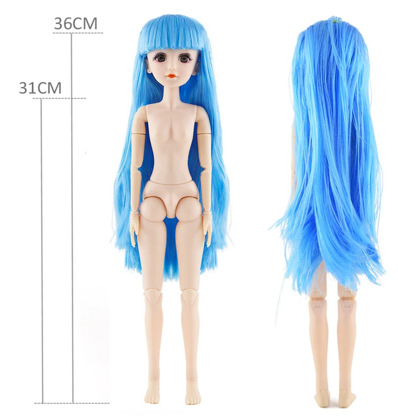 Подвижные шарнирные куклы 36 см 22 дюйма модная Кукла 1/4 BJD Обнаженная кукла с