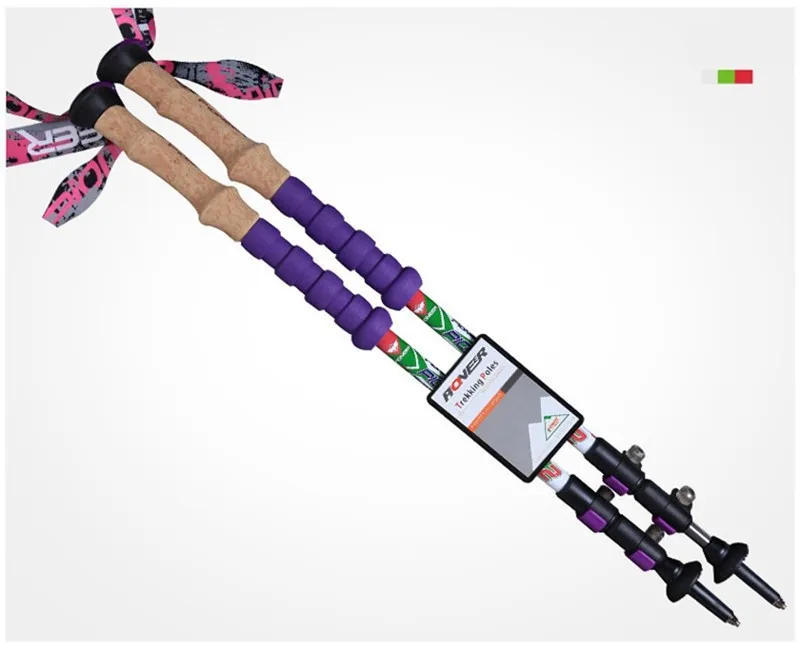 TP037 06 -New Latest technology design 100% carbon lightweight but strong durable telescopic stick trekking stick Nordic walking sticks